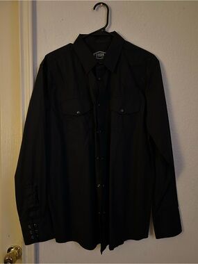 Gibson Black Lightweight Button-Front Shirt